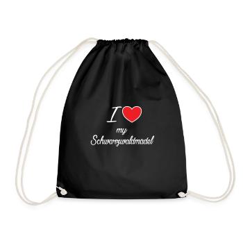 ich liebe mein schwarzwaldmädel Geschenkidee - Turnbeutel - Schwarz - Vorne