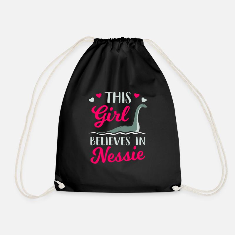 Loch Ness Monster - Drawstring Bag - black