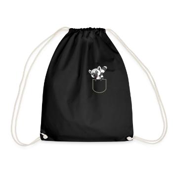 Lemur dans La poche poitrine T-shirt Primas - Sac de sport léger - noir - Devant
