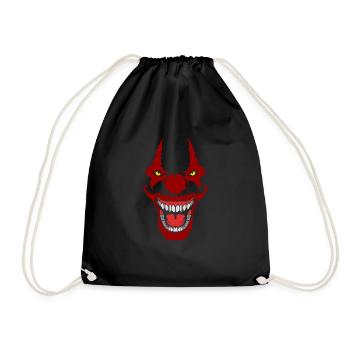 Grusel Halloween Clown Geschenkidee - Turnbeutel - Schwarz - Vorne