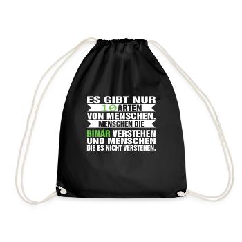 Informatik Witz Systemadministrator EDV Witz - Turnbeutel - Schwarz - Vorne