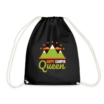 Motorhome Queen Happy Motorhome Queen Outdoor - Drawstring Bag - black - Front