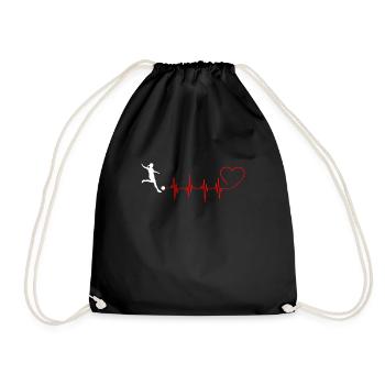 Fußball Frauen Spieler Geschenk - Turnbeutel - Schwarz - Vorne