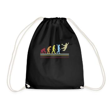 Handballs retro graphismes saut Evolution cadeau - Sac de sport léger - noir - Devant