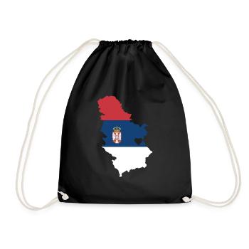 Chère Serbie Cadeau Cœur Serbe - Sac de sport léger - noir - Devant