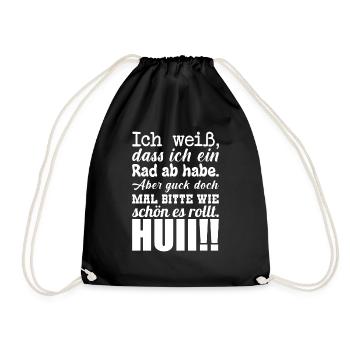 lustiger Spruch Witziges Geschenk Büro Bürohumor - Turnbeutel - Schwarz - Vorne