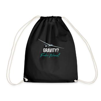 Gravitiy fake news - Drawstring Bag - black - Front