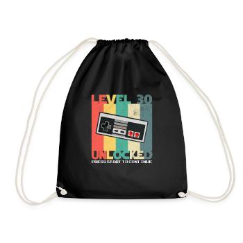 Cadeau de joueur rétro débloqué 30e anniversaire niveau 30 - Sac de sport léger - noir - Devant