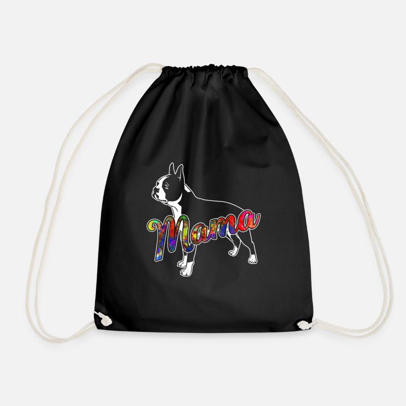 Boston Terrier Boston Terrier Mama - Turnbeutel - Schwarz