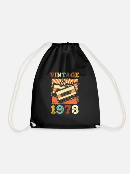 Vintage 1978 - Drawstring Bag - black