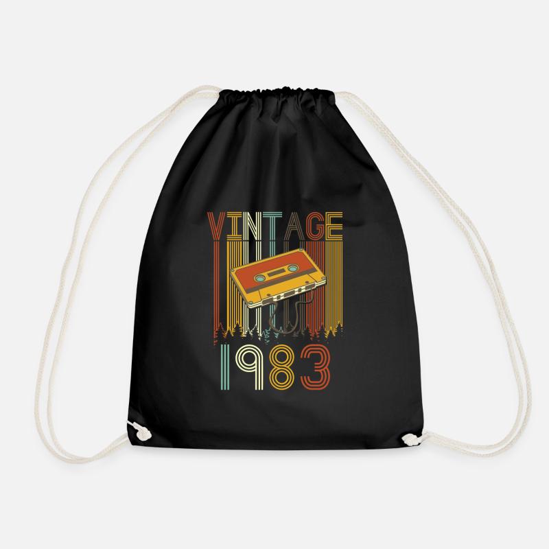 Vintage 1983 Retro - Turnbeutel - Schwarz