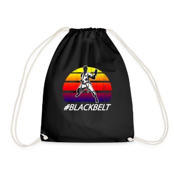 Martial Arts Karate Black Belt Designdruck - Turnbeutel - Schwarz - Vorne
