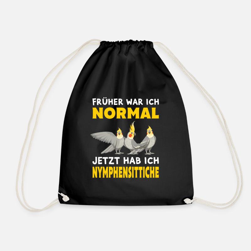 Nymphensittiche lustiger Spruch Geschenk - Turnbeutel - Schwarz