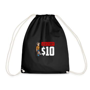 History broken leg broken bone recovery - Drawstring Bag - black - Front