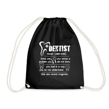 Définition de dentiste dentiste - Sac de sport léger - noir - Devant