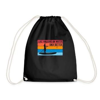 Stand-up paddling Stand-up paddling Stand-up paddlers Paddlers - Drawstring Bag - black - Front