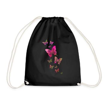 Papillon papillon des animaux coloré couleur - Sac de sport léger - noir - Devant