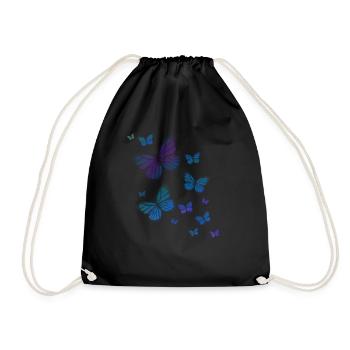 papillon papillon animal coloré couleur - Sac de sport léger - noir - Devant