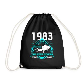 Plongeur 1983 Cadeau d’anniversaire de plongée - Sac de sport léger - noir - Devant