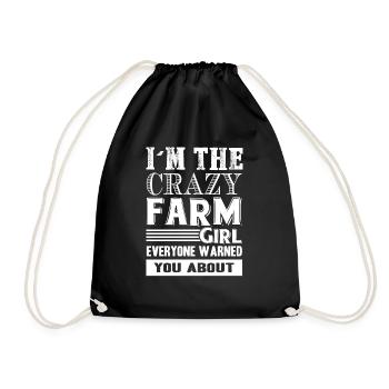 Farmer Crazy Farm Girl - Drawstring Bag - black - Front