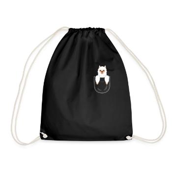 Lama Sac Alpaka Pocket Animals T-shirt - Sac de sport léger - noir - Devant