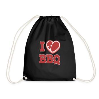 Lustiges Geschenk BBQ Barbeque Grill Shirt - Turnbeutel - Schwarz - Vorne