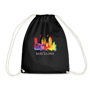 Barcelona - Drawstring Bag - black - Front