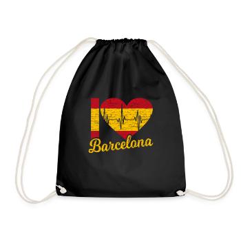 Barcelona - Drawstring Bag - black - Front
