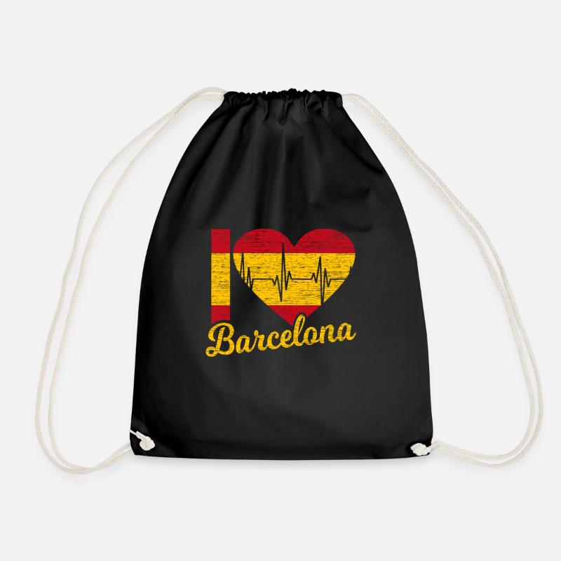 Barcelona - Turnbeutel - Schwarz