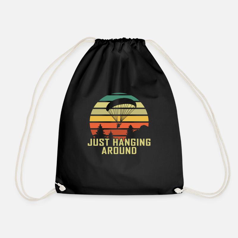 Just Hanging Around Lustiges Paraglider Geschenk - Turnbeutel - Schwarz