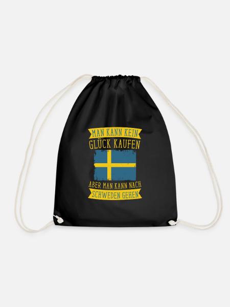 Schweden Skandinavien Schwede - Turnbeutel - Schwarz