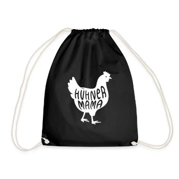 Hühner Mama Design für einen Huhn Fan - Turnbeutel - Schwarz - Vorne