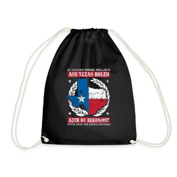 Texas Patrioten Cowboy - Turnbeutel - Schwarz - Vorne