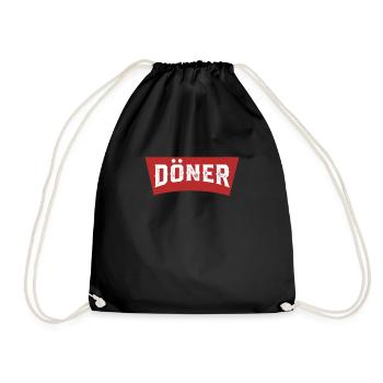 Döner Kebab - Turnbeutel - Schwarz - Vorne