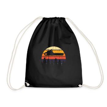 Scie à chaîne vintage bûcheron forestier - Sac de sport léger - noir - Devant