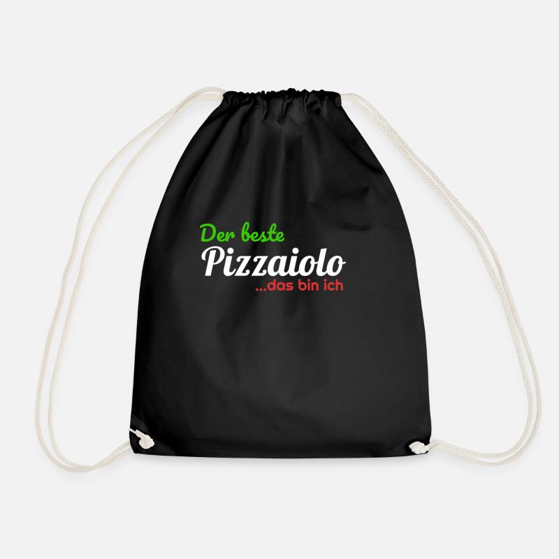 Der Beste Pizzaiolo...das bin ich grafik pizza des - Turnbeutel - Schwarz