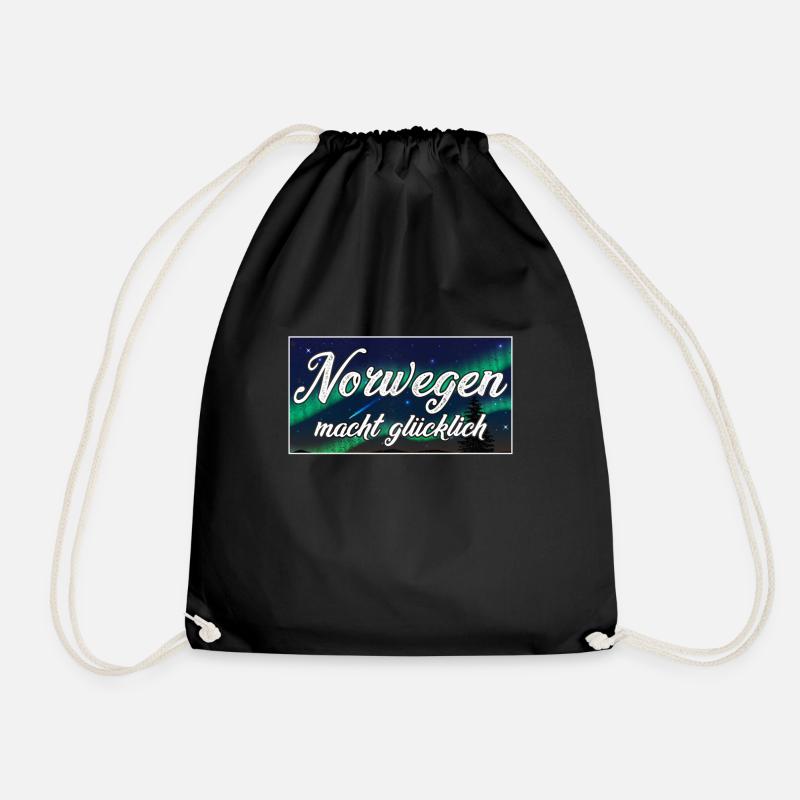 Norwegen Skandinavien Norweger - Turnbeutel - Schwarz
