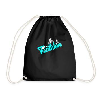 Triathlon triathlète fille femme - Sac de sport léger - noir - Devant
