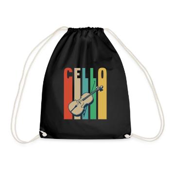 Violoncello design for a cellist - Drawstring Bag - black - Front