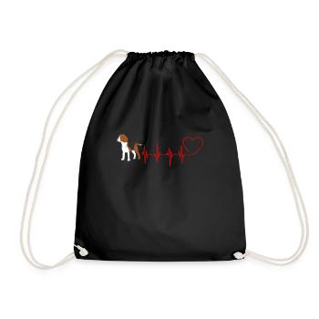 Idée cadeau chiot Beagle - Sac de sport léger - noir - Devant