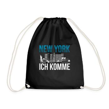 New York - Turnbeutel - Schwarz - Vorne