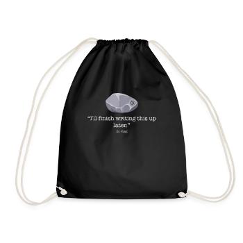 Procrastinationscp - secure contain protect scp - Drawstring Bag - black - Front