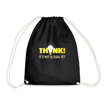 Je pense que ce n'est pas encore illégal - Dire drôle - Sac de sport léger - noir - Devant