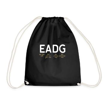 Funny bass guitarist gift for birthday - Drawstring Bag - black - Front