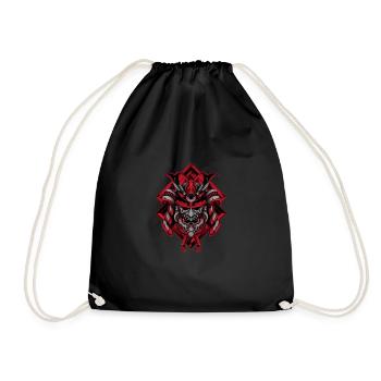 böser Samurai Krieger styisches Tshirt Geschenk - Turnbeutel - Schwarz - Vorne