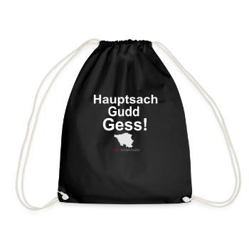 Saarland Saarländer witziger Spruch Geschenk - Turnbeutel - Schwarz - Vorne