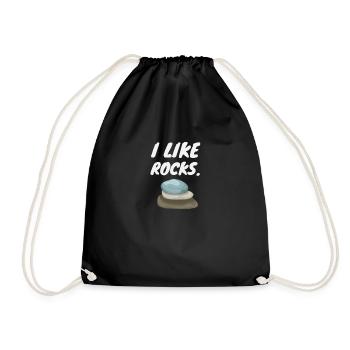 J'aime les pierres pour tous les collectionneurs de pierres géologues - Sac de sport léger - noir - Devant