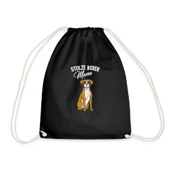 Stolze Boxer Mama Hund Hunderasse - Turnbeutel - Schwarz - Vorne