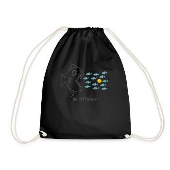 be different diving gift for diving divers - Drawstring Bag - black - Front
