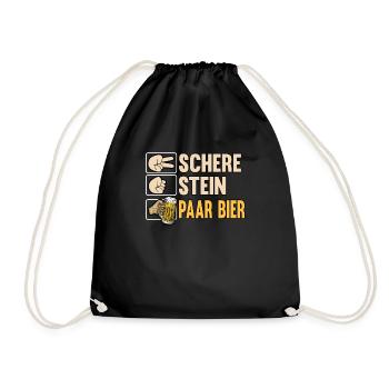  Pils Saufen Geschenkidee - Turnbeutel - Schwarz - Vorne